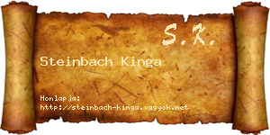 Steinbach Kinga névjegykártya
